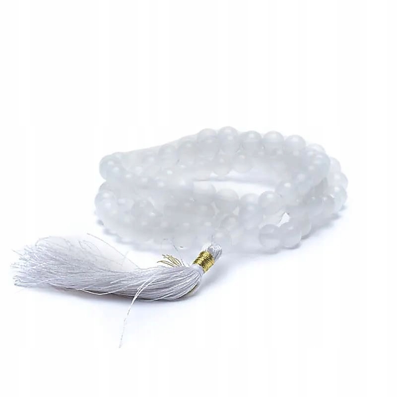 Růženec Mala Bílý Achát 108 korálků