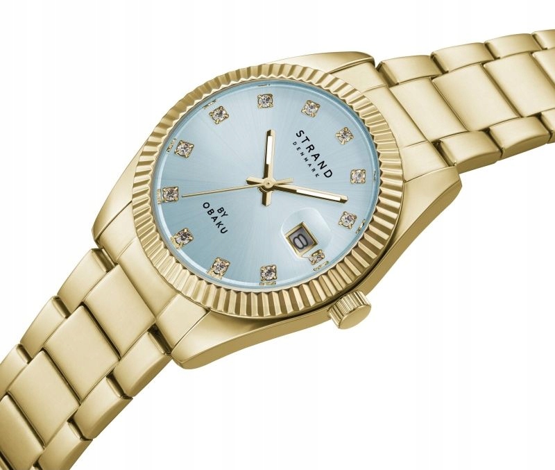 Złoty klasyczny zegarek damski na bransolecie Strand Denmark S721LDGMSG Kod producenta S721LDGMSG