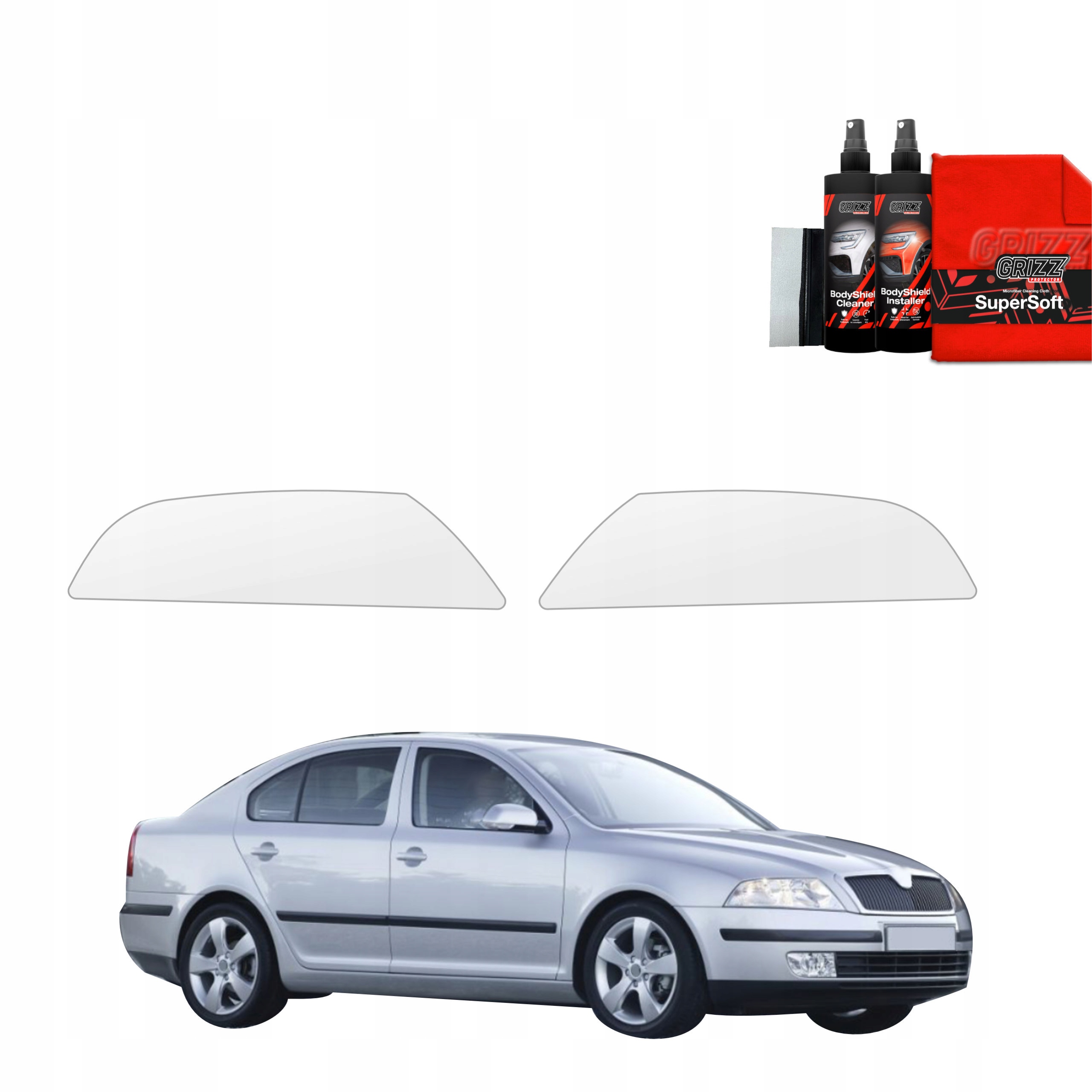 2v1 Fólie na lampy pro Škoda Octavia 2 (2004-2008)