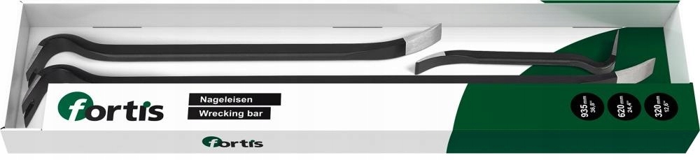 Sada oválných páčidel 3 díly 320+620+935 mm Fortis