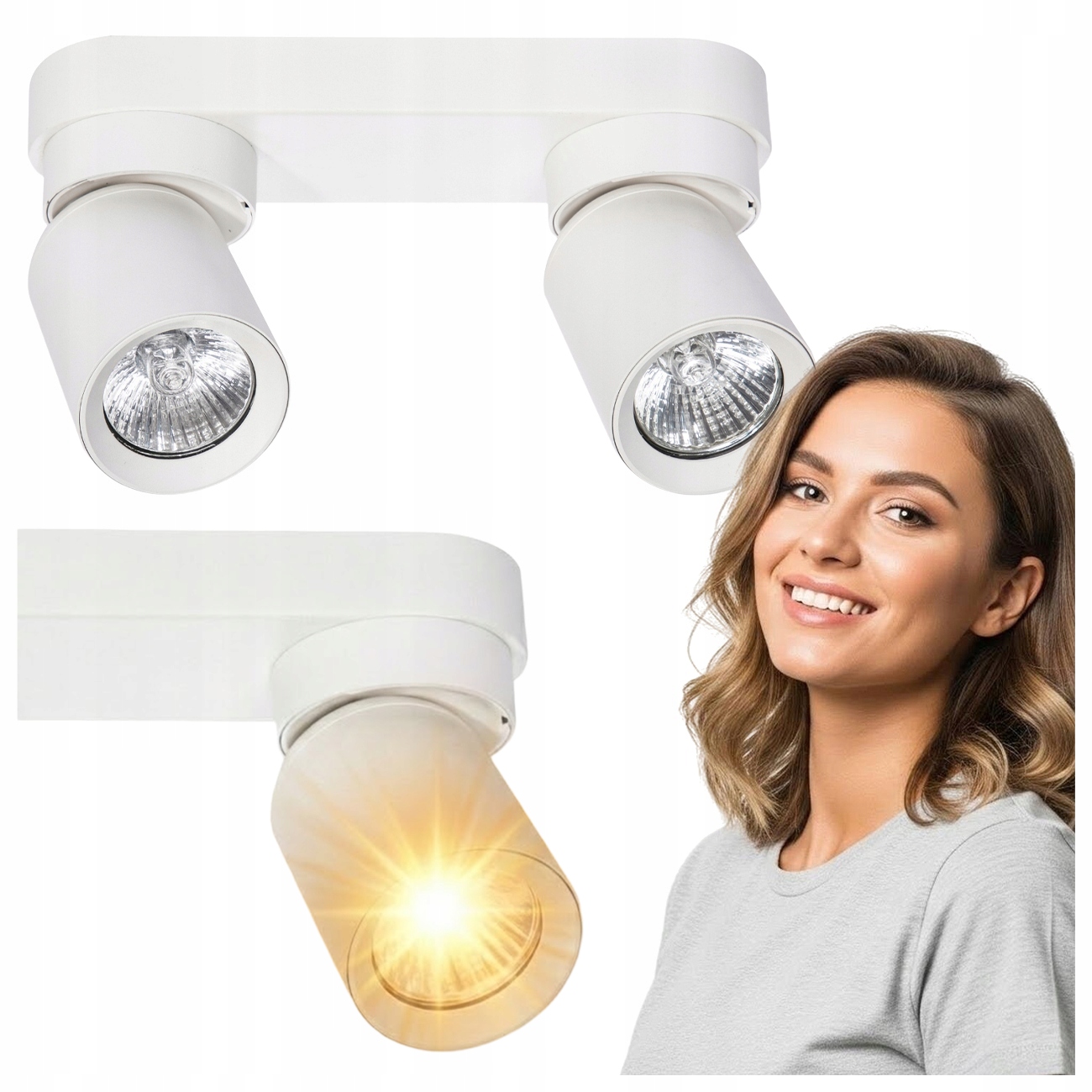 Stropní Lišta Pohyblivé Reflektory Pointa Spot Bílá 2XGU10 Light Prestige