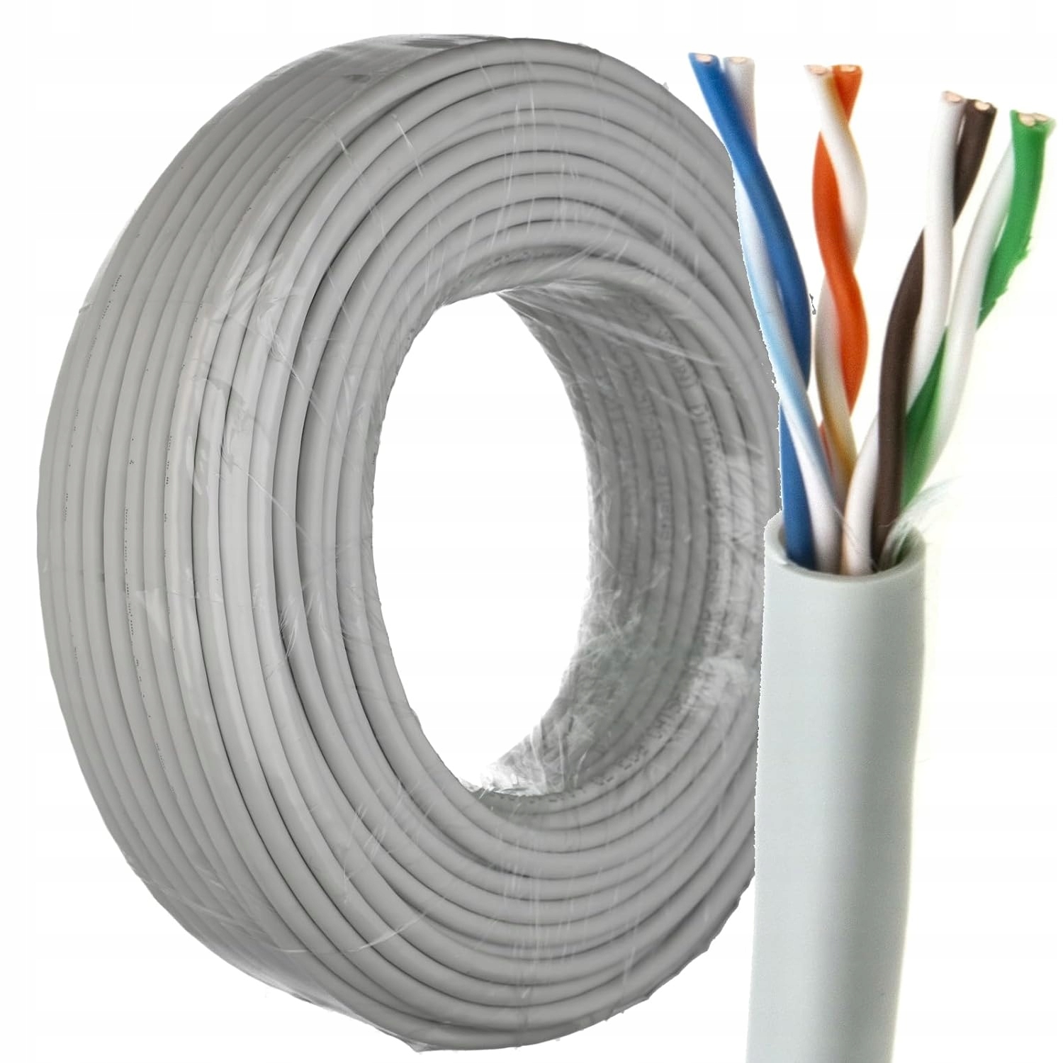 Kabel Skrętka LAN Sieciowy Internetowy UTP kat 6 CU PVC Wewnętrzny 100m