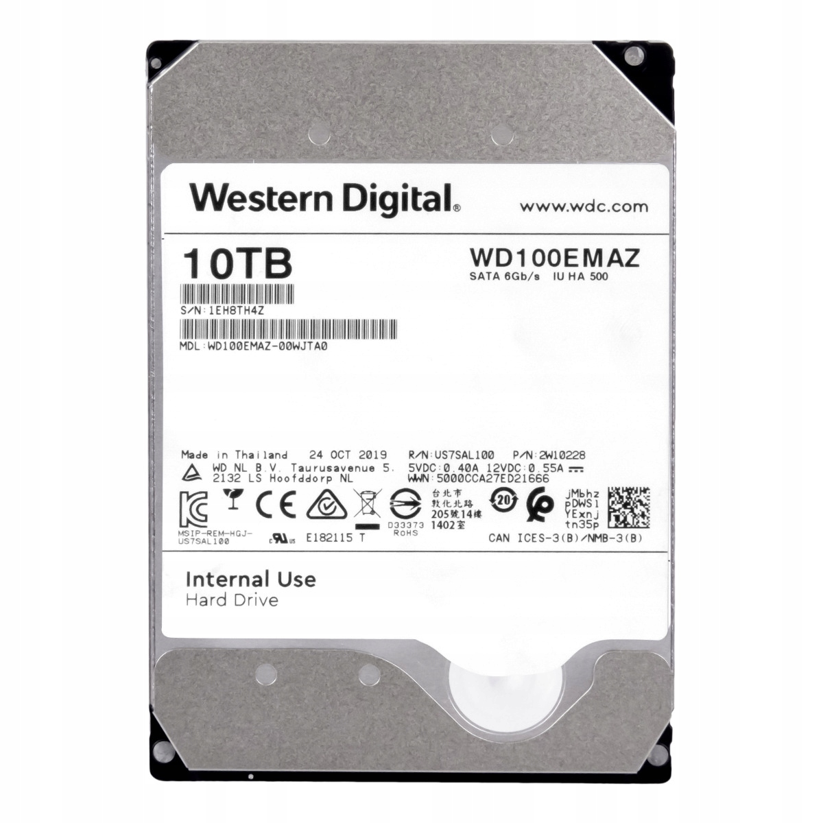 Wd 10TB 5.4K 256MB Sata III 3.5'' WD100EMAZ