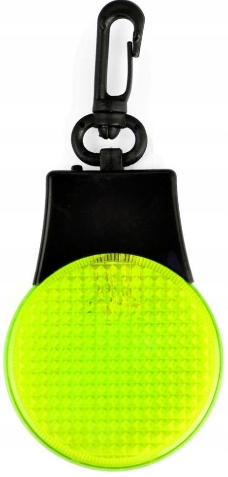 BRELOK ODBLASKOWY PULSACYJNY LED ZAWIESZKA PRZYPINKA ODBLASK ŻÓŁTY