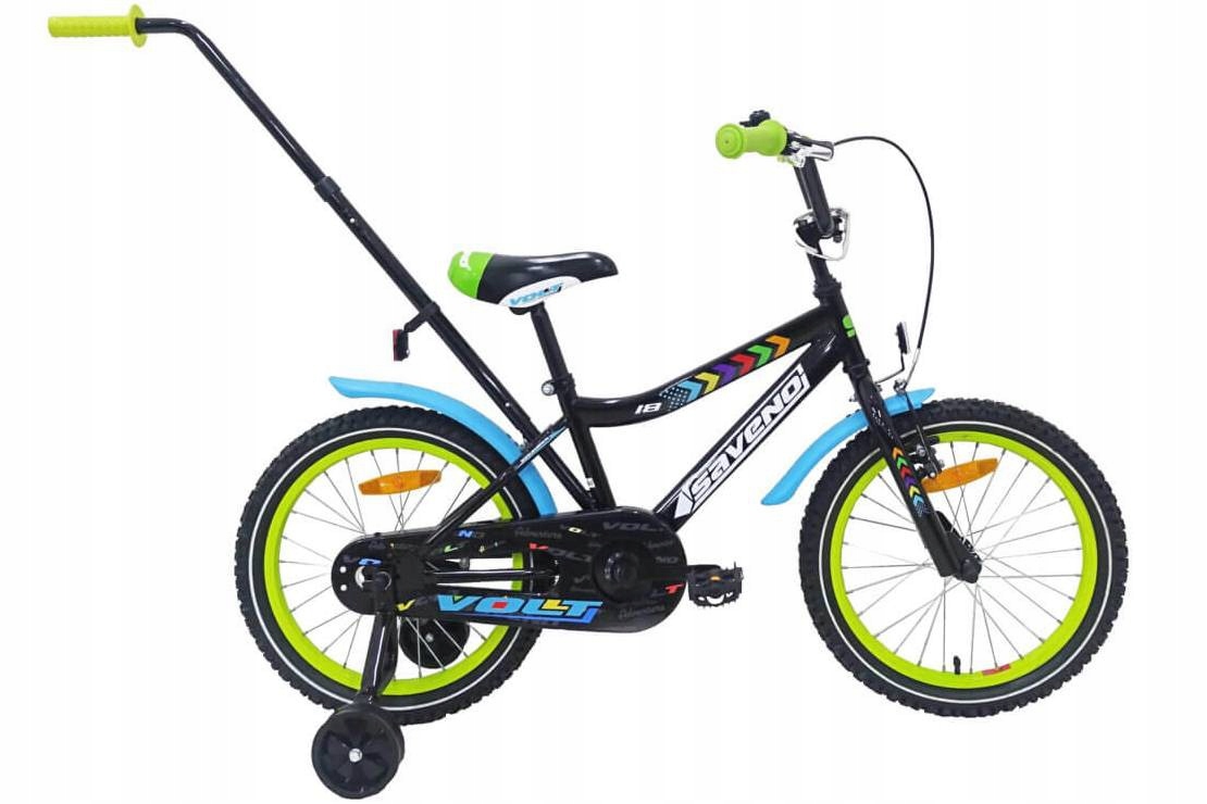Rower Dziecięcy 18″ Saveno Volt Czarno-zielony