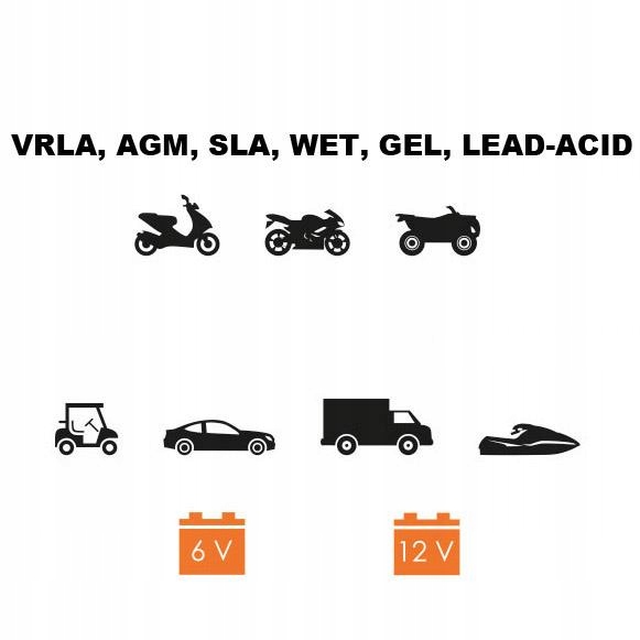 Inteligentna ładowarka do akumulatorów 6V i 12V Model SBC-61238
