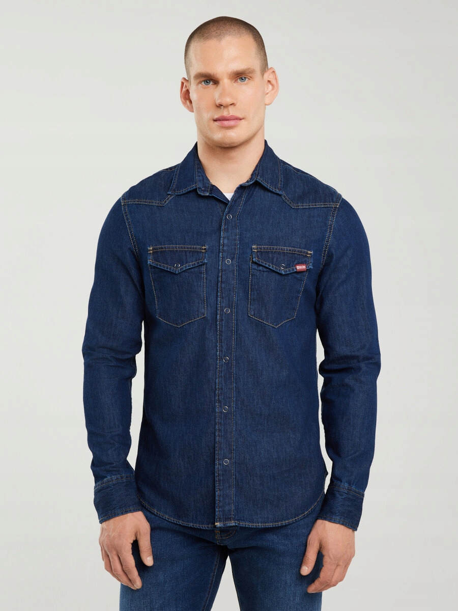 Big Star pánská košile casual s dlouhým rukávem, regular bavlna, velikost 3XL