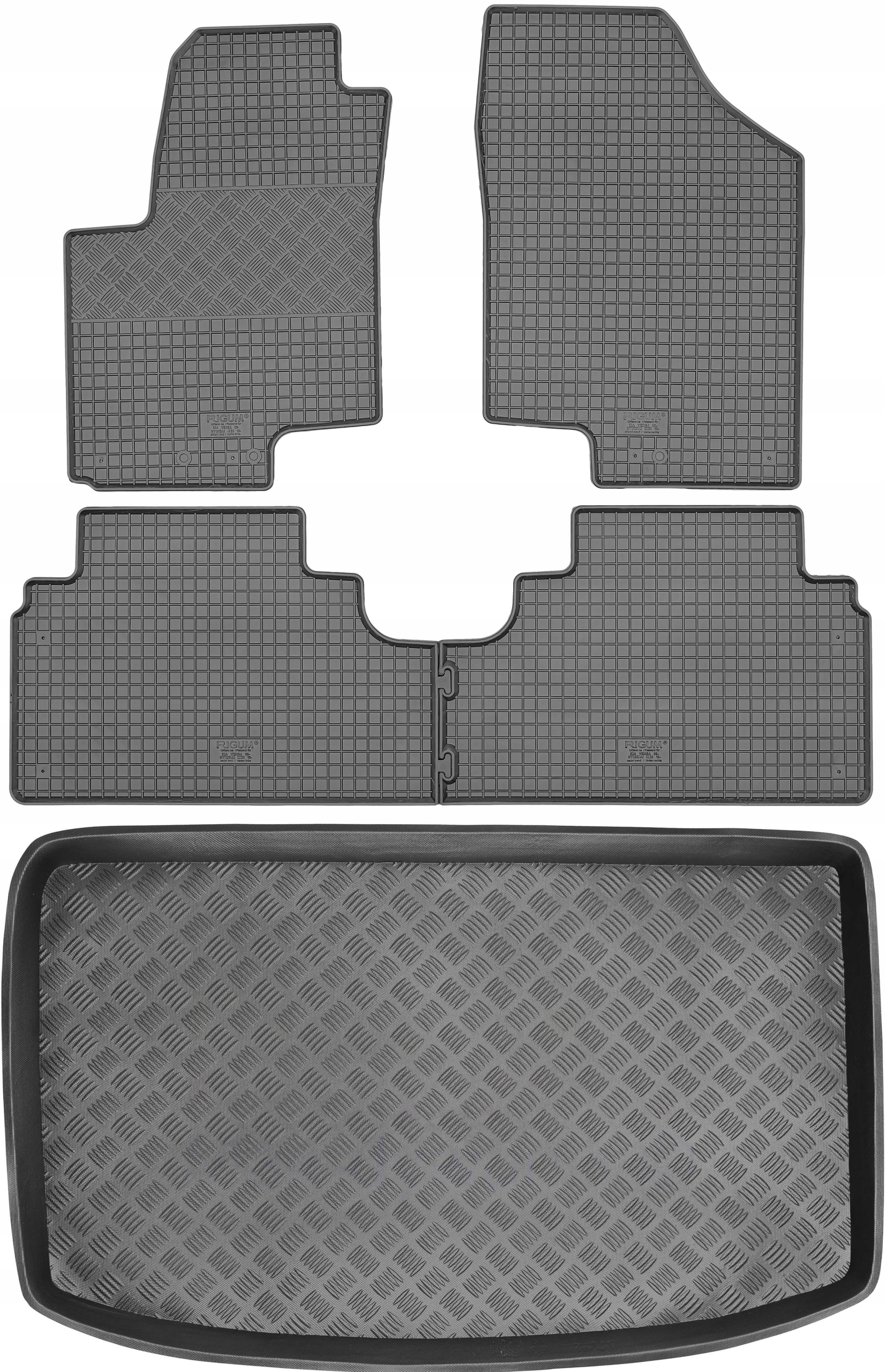 Kia Venga Minivan 2009-2017 Sada Gumové rohože rohož
