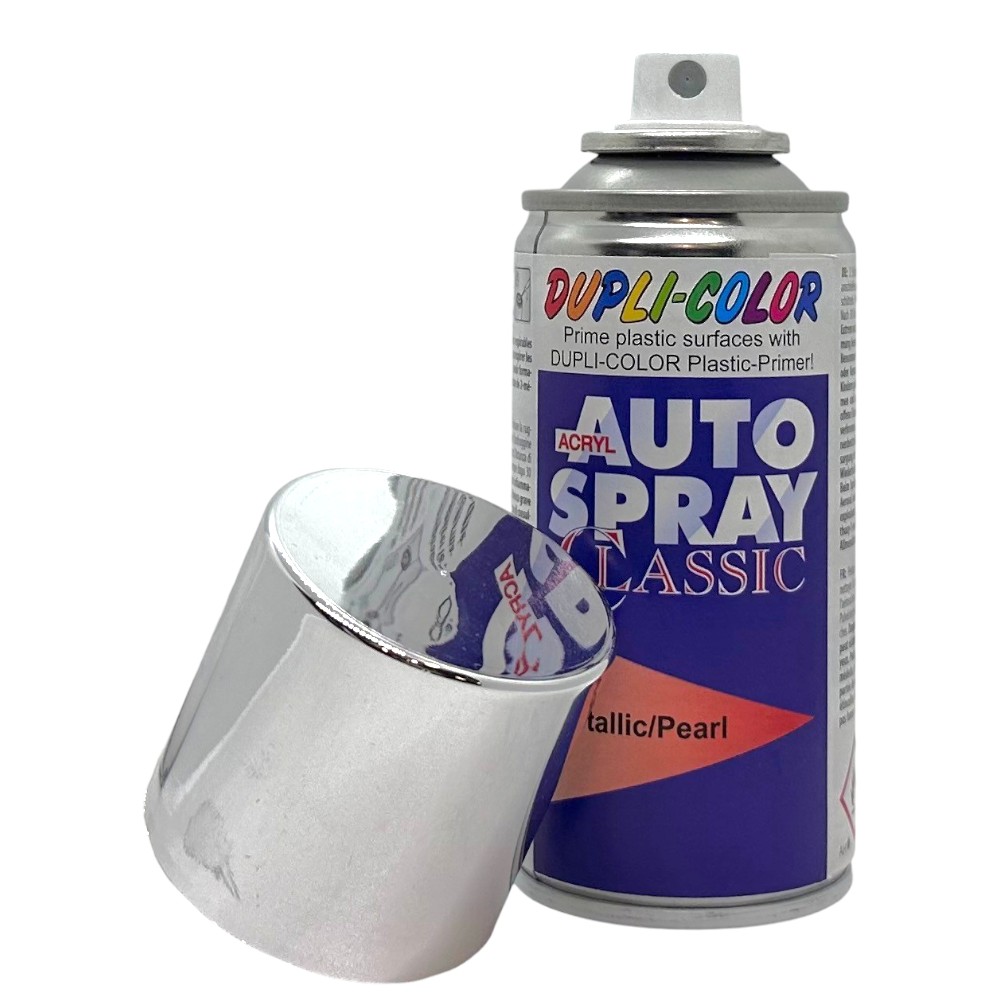 Lakier Spray Srebrny Chrom Efekt do ozdób i dekoracji Połysk 150ML