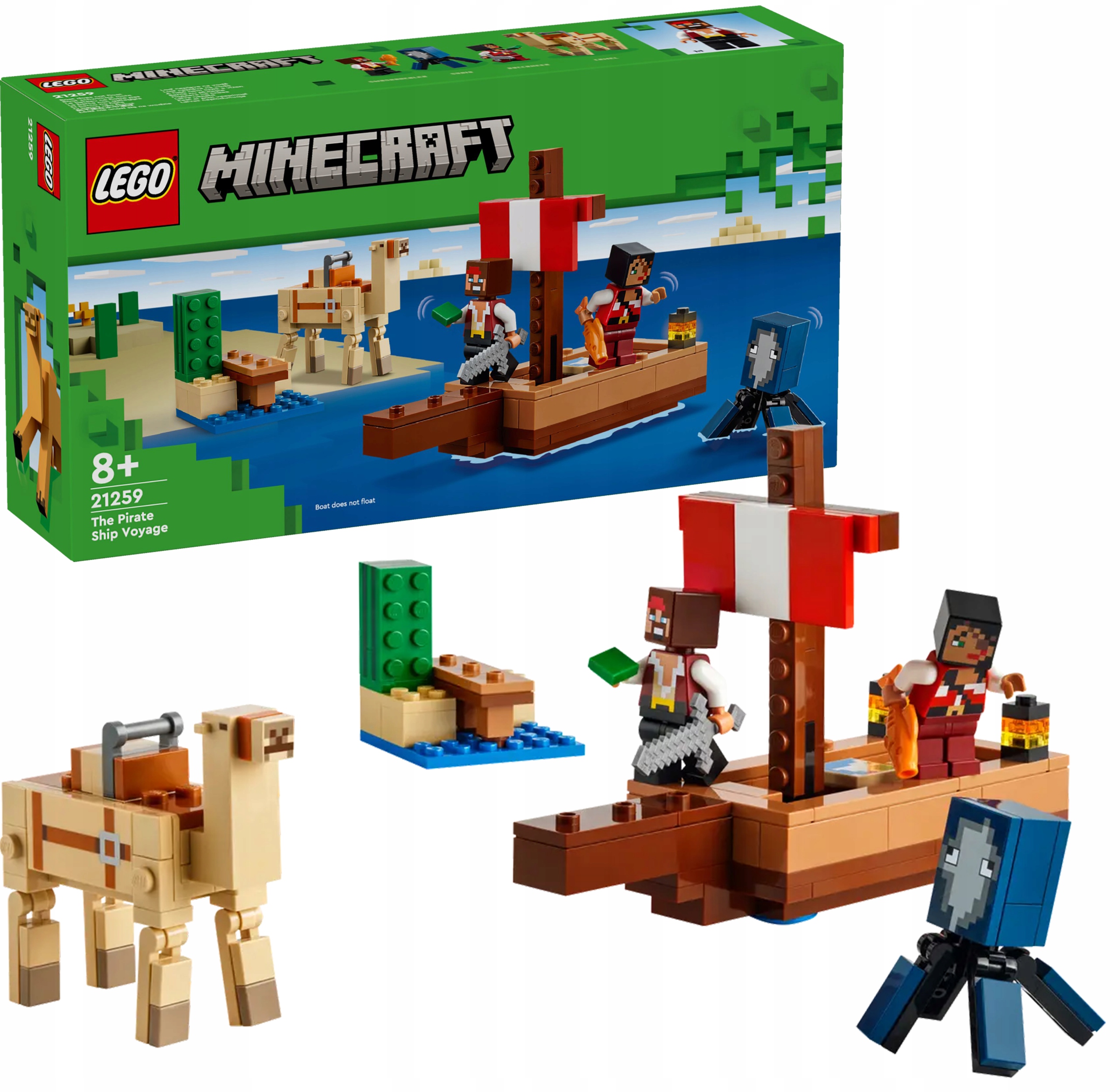 Lego 21259 Minecraft Plavba pirátskou lodí Stavebnice Piráti jako dárek Ship