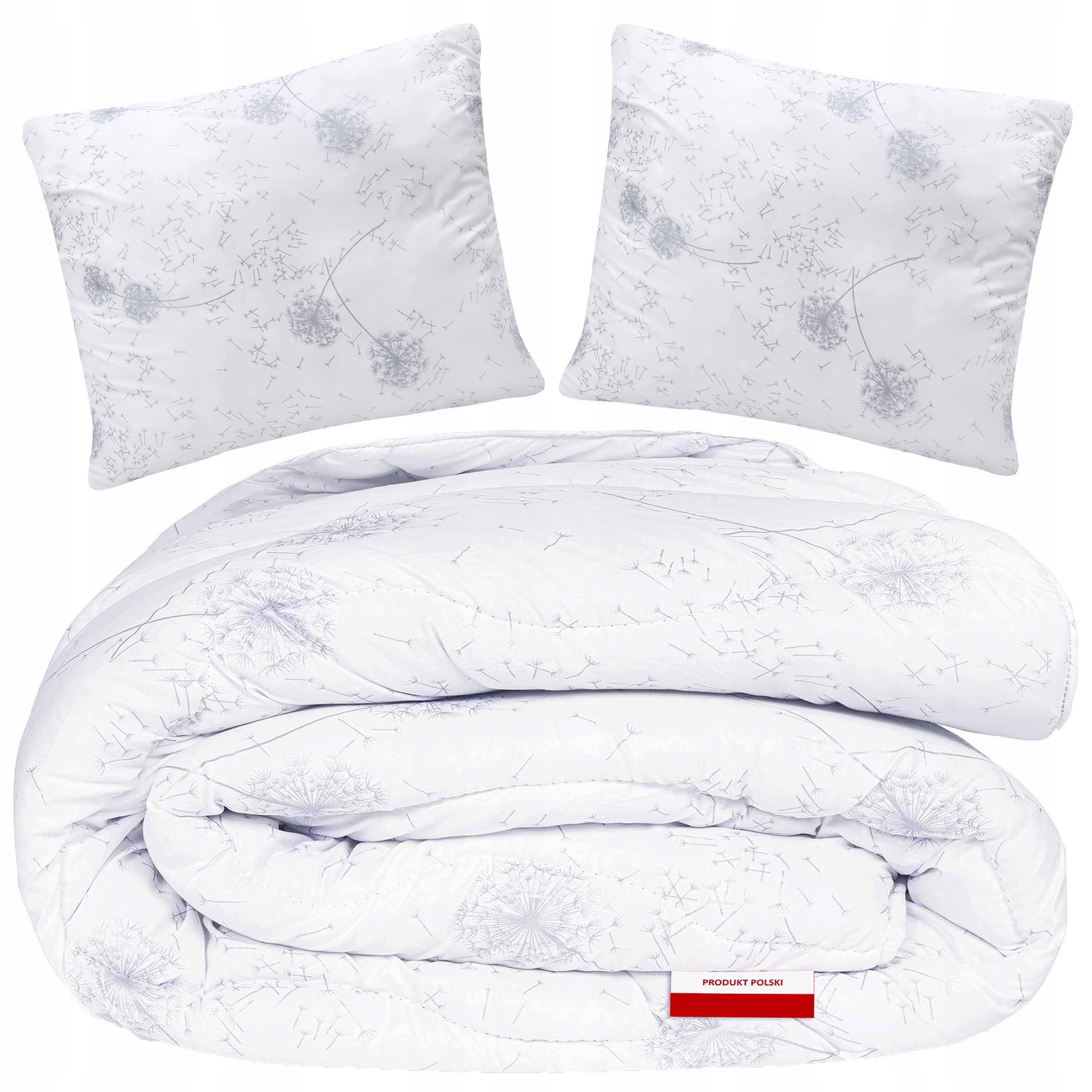 Kołdra CAŁOROCZNA 200x220 + 2xPoduszki 70x80 Ciepła Antyalergiczna z Polski