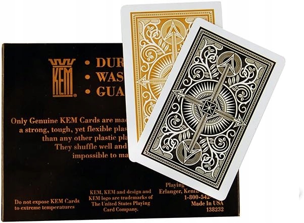 Karty do gry BICYCLE WIDE BLACK&GOLD JAMBO INDEX 2 TALIE