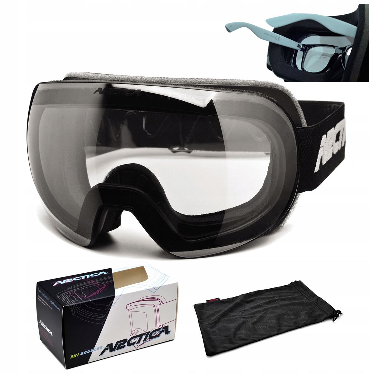 Lyžařské Brýle Na Dioptrické Brýle Arctica G-104C Pro Noční Jízdu
