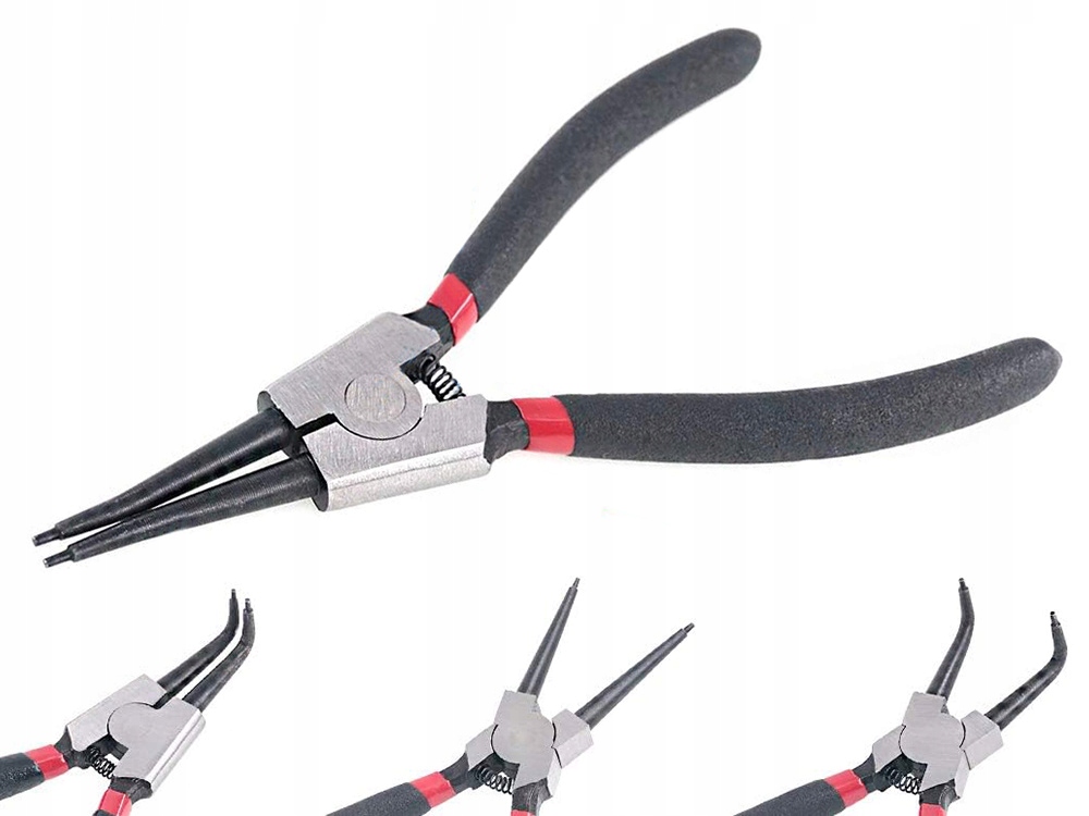 Szczypce do pierścieni segera zacisków 4szt zestaw szyczpiec zagięte proste Marka Verk Group