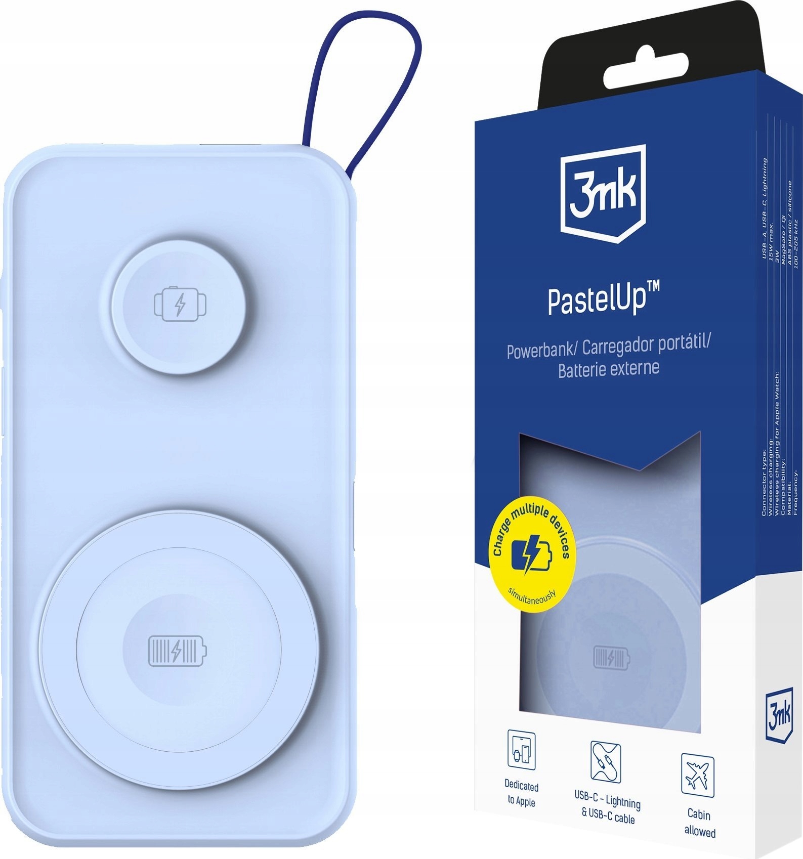 Powerbank 3MK 3MK Powerbank Pastelup 10000MAH 22,5W Blue