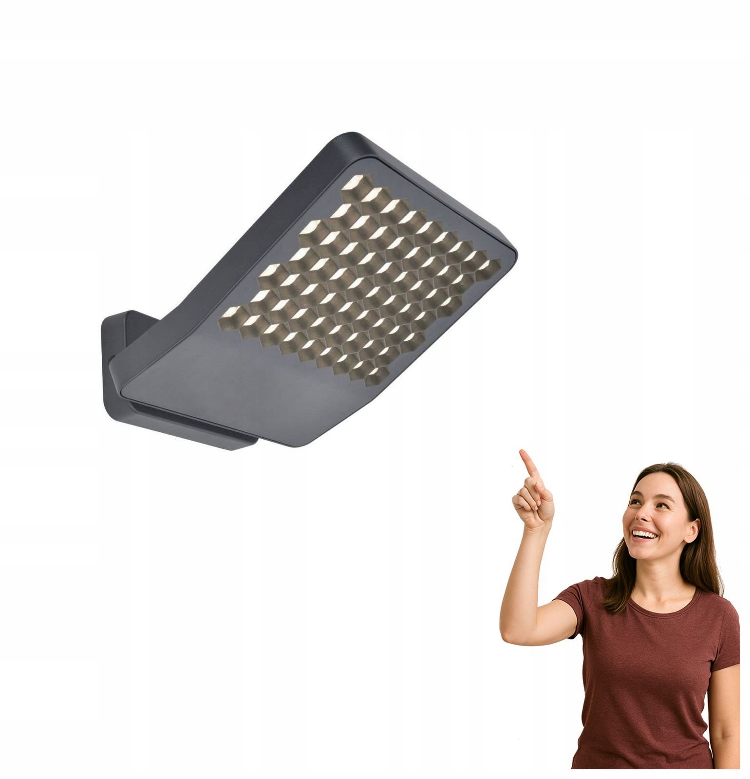 Led nástěnná lampa Atlantis tmavě šedá Lutec