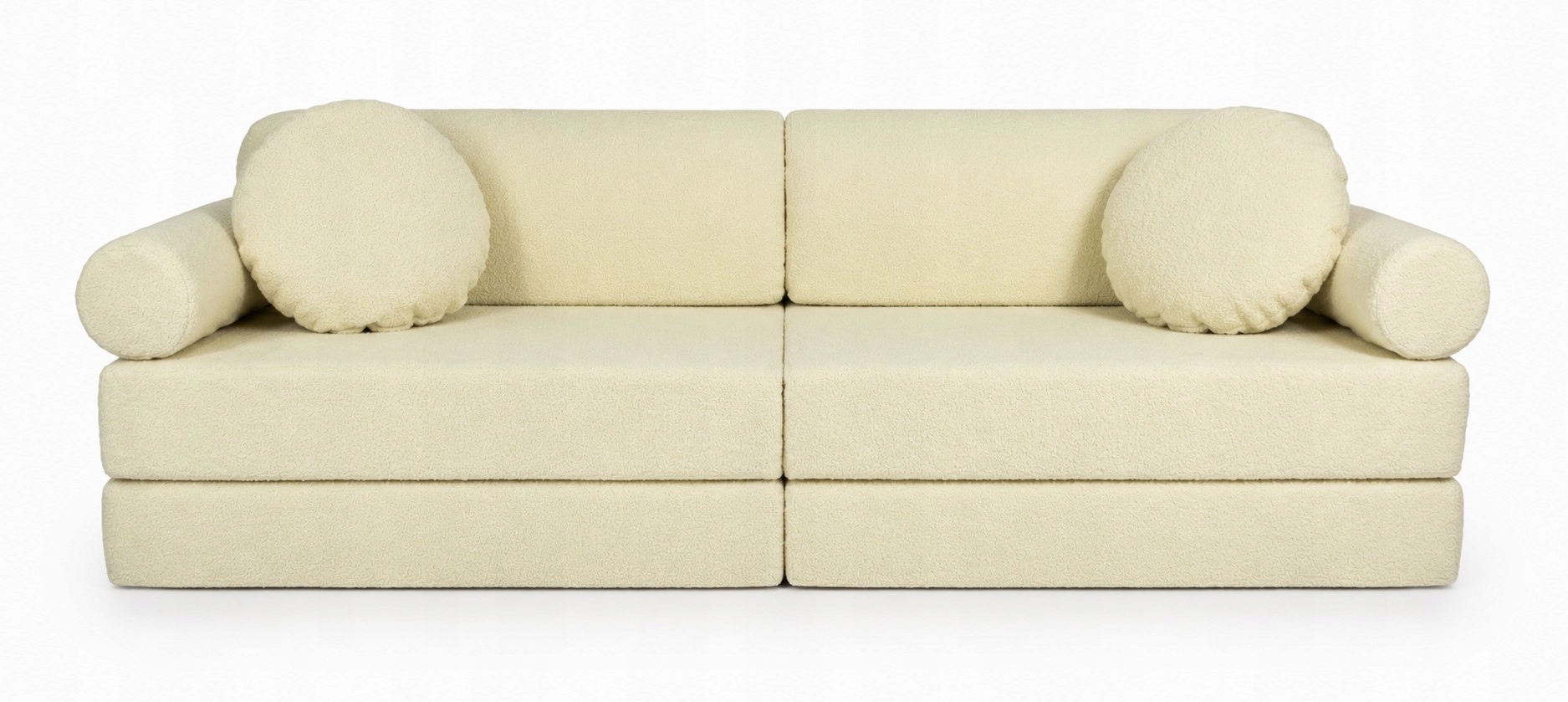Sofa Rozkładana Składana Modułowa Do Spania Dzieci Nino: Krem 80/180/26 cm