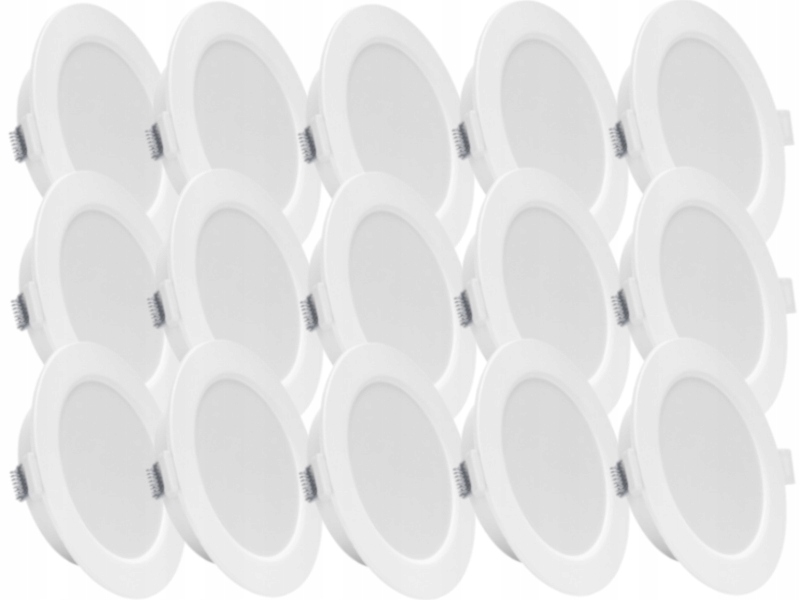 15 x Led zapuštěné stropní svítidlo 6W Slim, teplé, plochý podomítkový panel