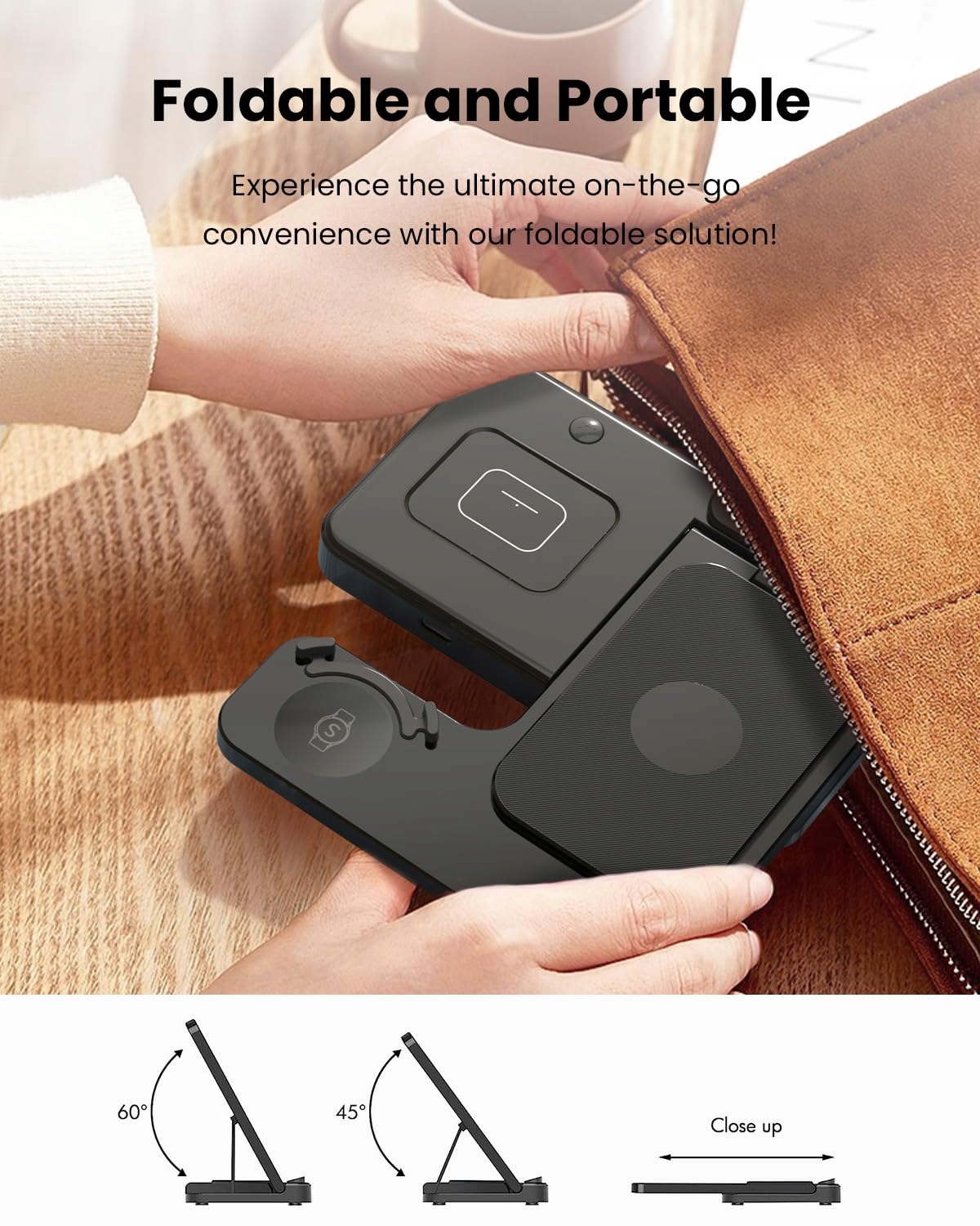 GEEKERA 3w1 Ładowarka Indukcyjna Dla Samsung S25 S24 S23 S22 Watch Buds — miniatura 4