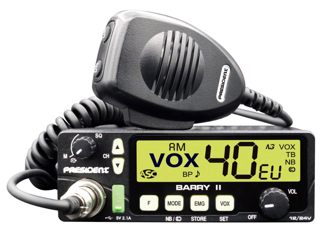 CB RADIO PRESIDENT BARRY II ASC z antena ML145 Radio manufacturer President