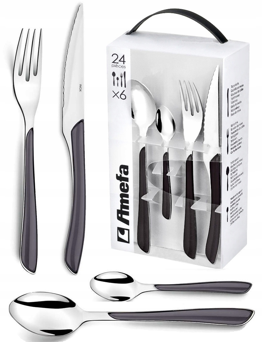 

Amefa 24 Modern Sztućce Zestaw 2214 Eclat Czarny