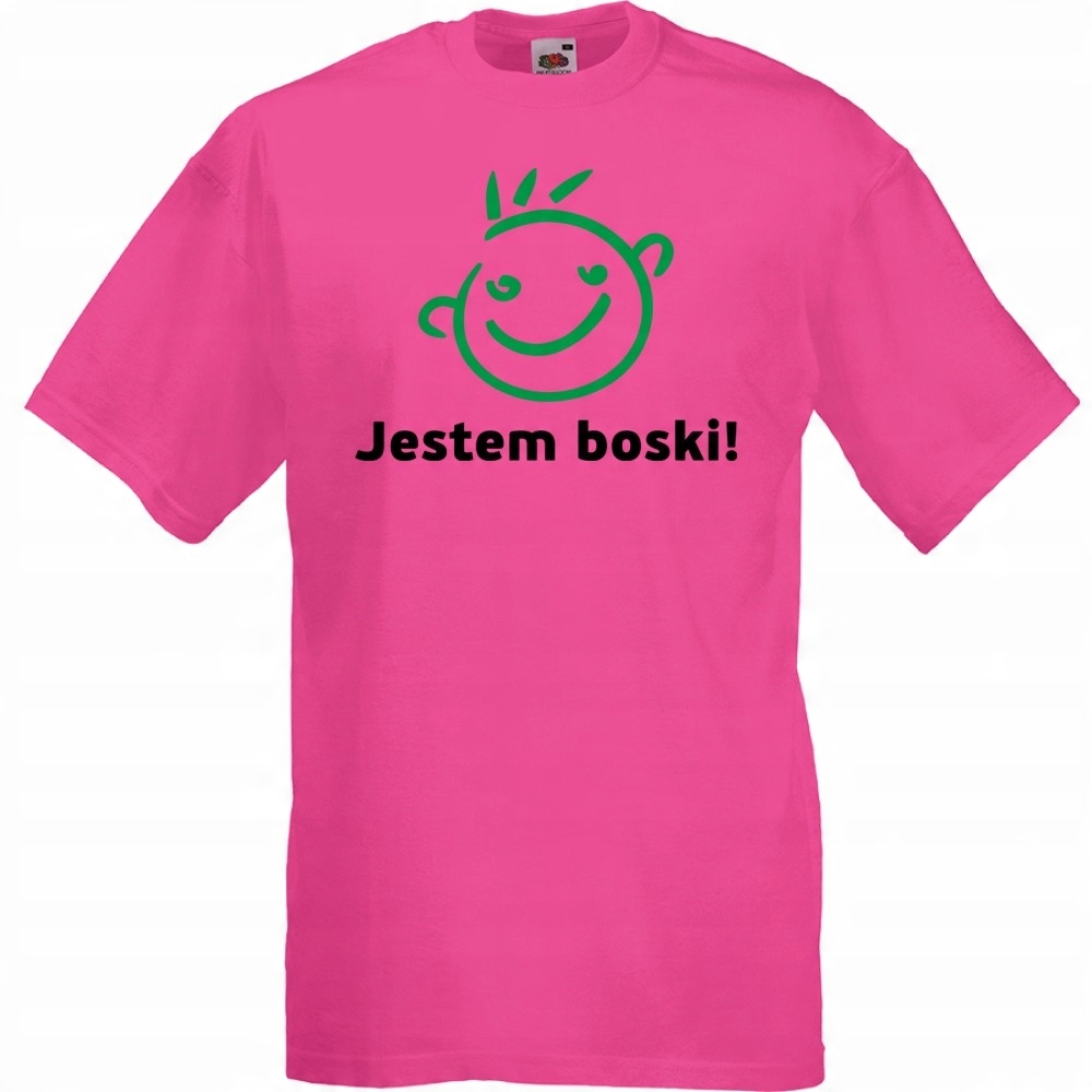 

Koszulka z nadrukiem zabawna jestem boski! L fuks