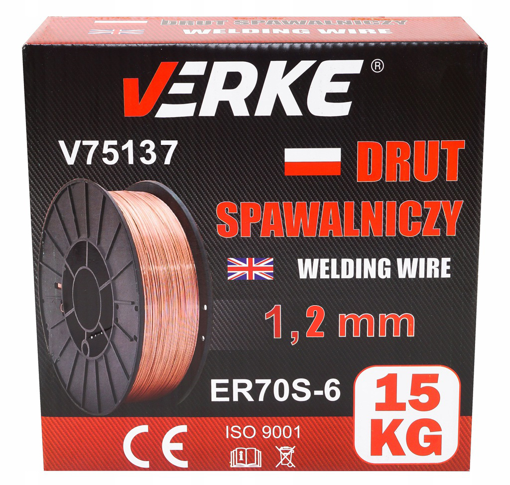 DRUT SPAWALNICZY MIGOMATU SPAWARKI SPAWANIA MIG/MAG ROLKA SZPULA 1,2mm 15KG Średnica 1.2 mm