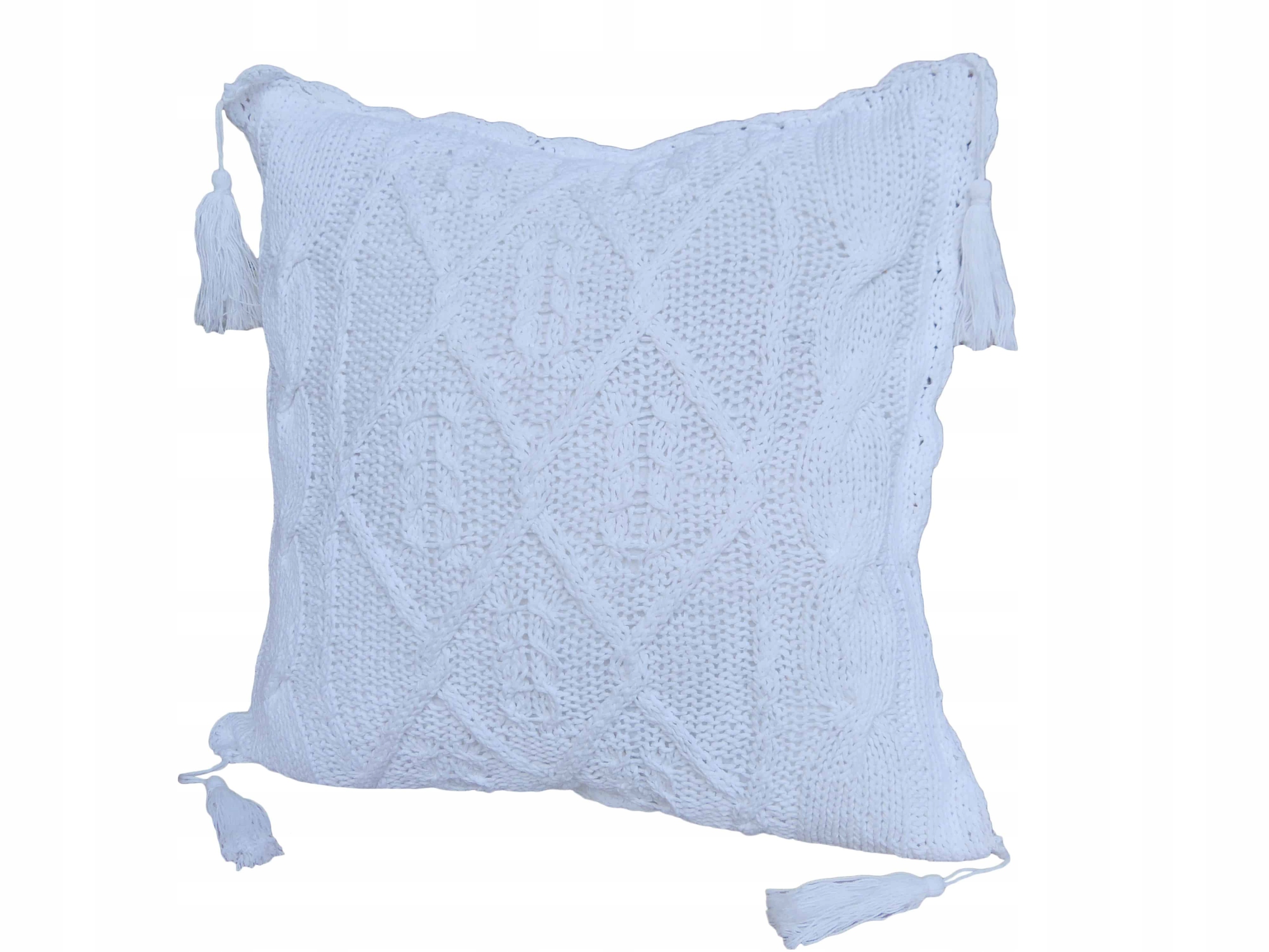 Retro poszewka poszewki szydełkowe 40x40 biała