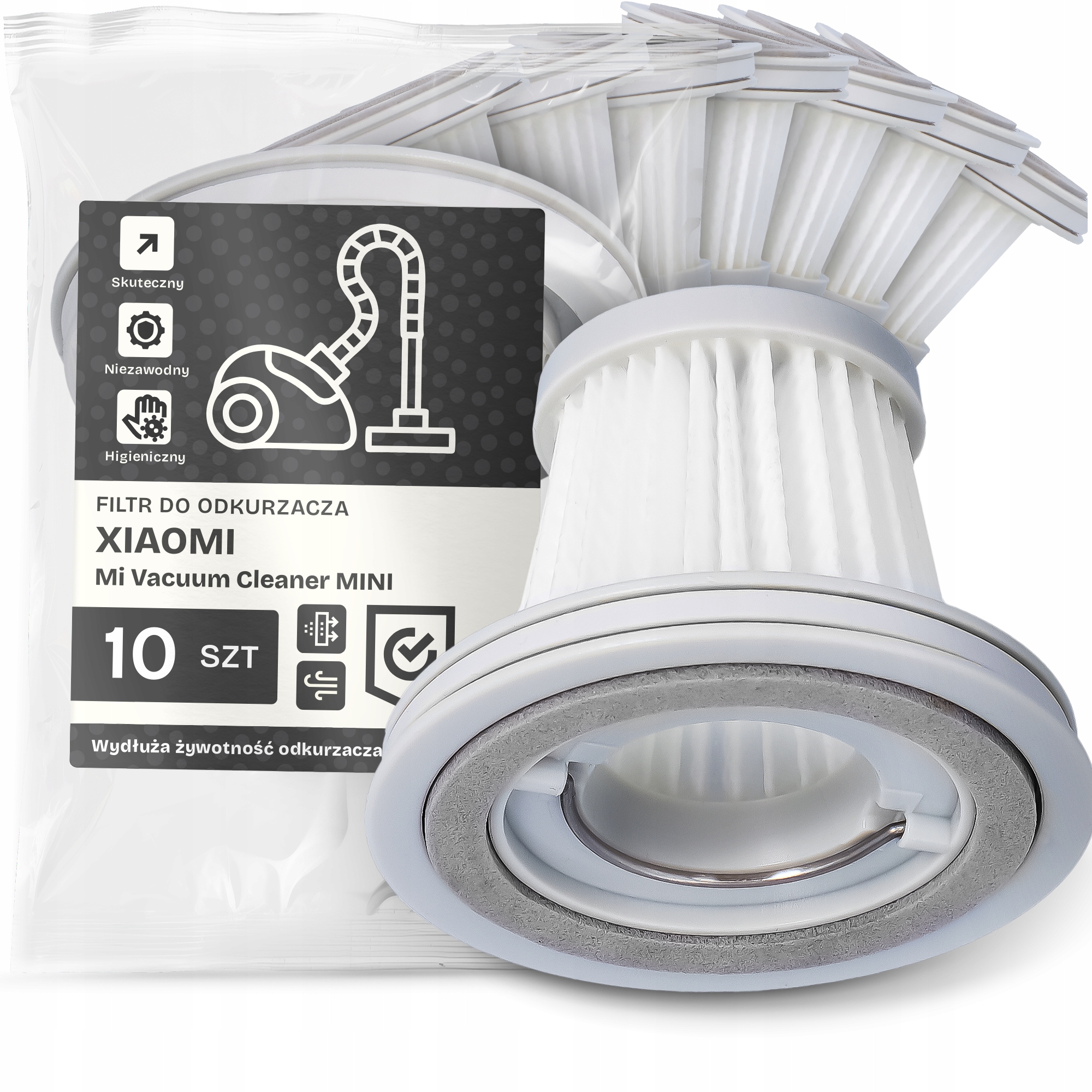 10x Filtr do Vysavače Xiaomi Mi Vacuum Cleaner Mini Vzduchový Hepa Em-w