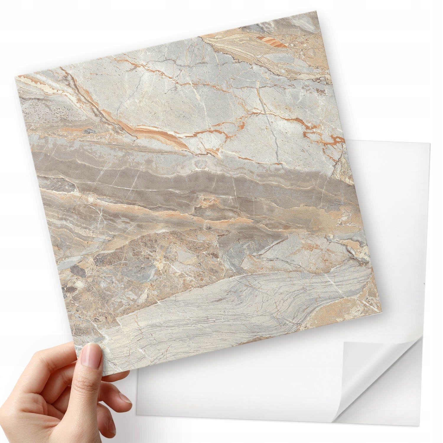 Vinylové dlaždice S Potiskem Vzor mramoru s jemnými žilkami 20x20x20 cm