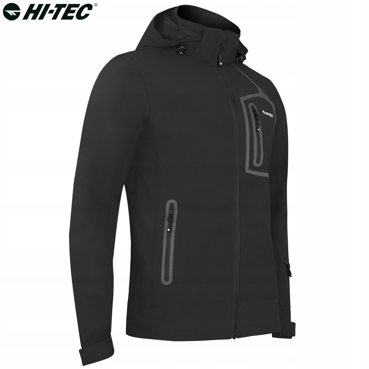 Kurtka Męska Softshell Hi-Tec Nils Wodoodporna Rozpinana Czarna XL Rodzaj softshell