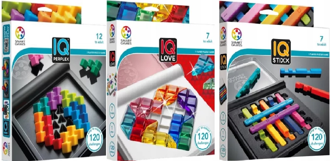 Smart Games. Iq Perplex Iq Stixx Iq Love
