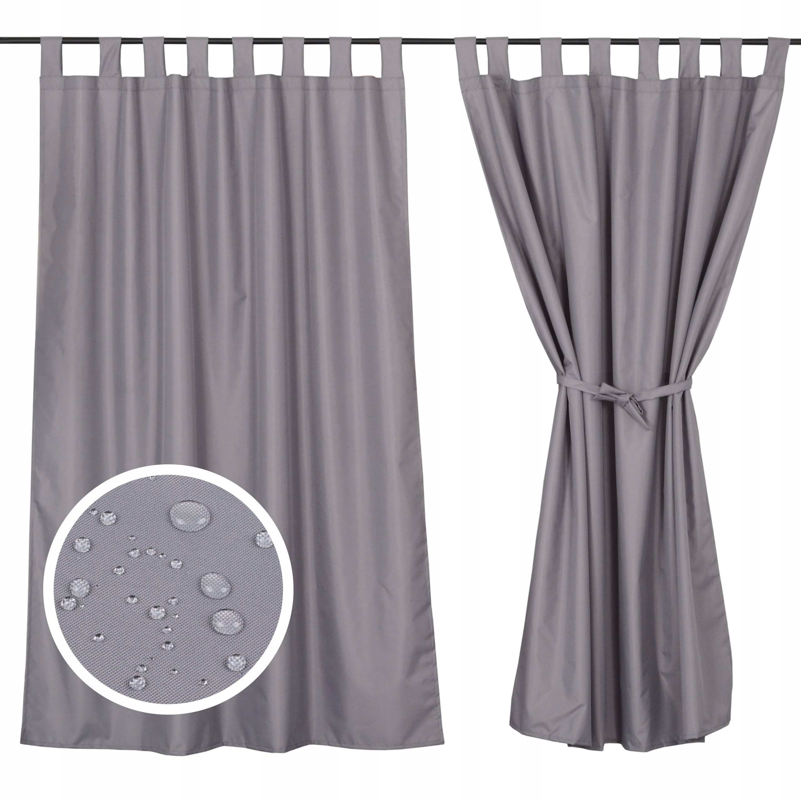 ZASŁONA WODOODPORNA OGRODOWA TARASOWA NA TARAS 155x230 szara