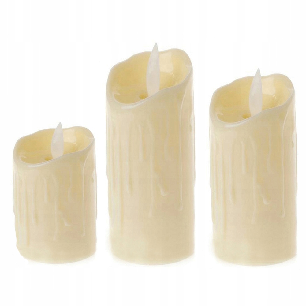 

Zestaw 3 Świeczek Lampki Led Świeczki Na Baterie