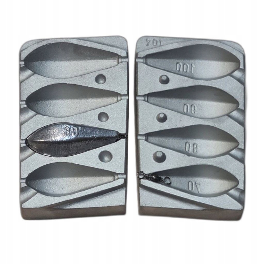 Forma do odlewania ciężarków wędkarskich 70 80 90 100 g (F-104)