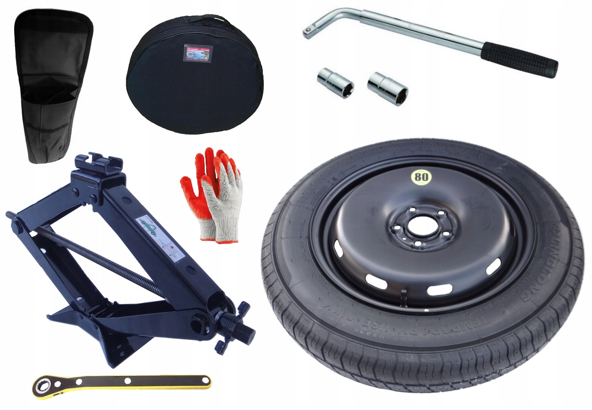 nové Dojezdové Kolo 135/90 R17 Audi Q3 (2011-2018) Sada (obal)