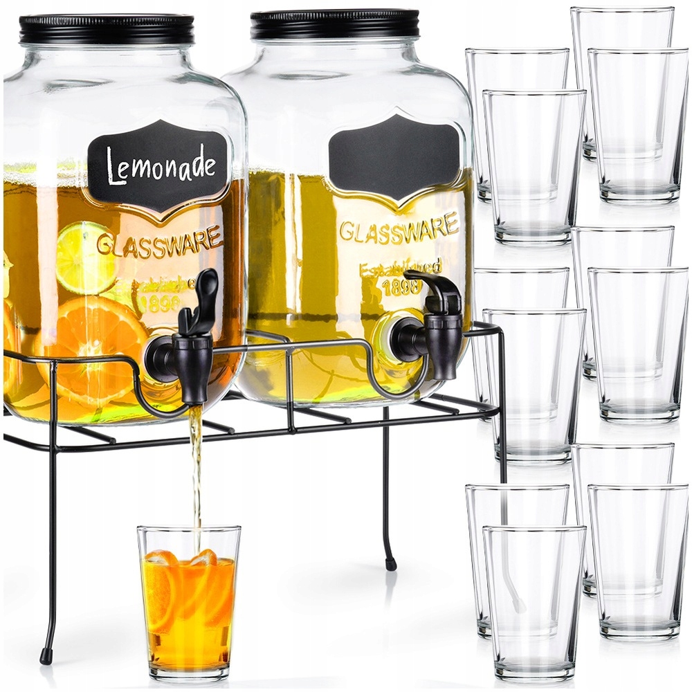 Sklenice Nápoje, skleněná nádoba, dávkovač, kohoutek, stojan sklenice