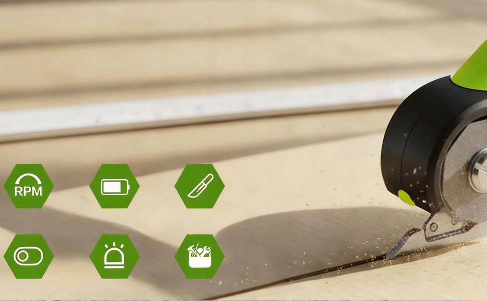 Audinių pjovimo mašina su LED ir USB 4,2 V 2000 mAh, 2 ašmenys