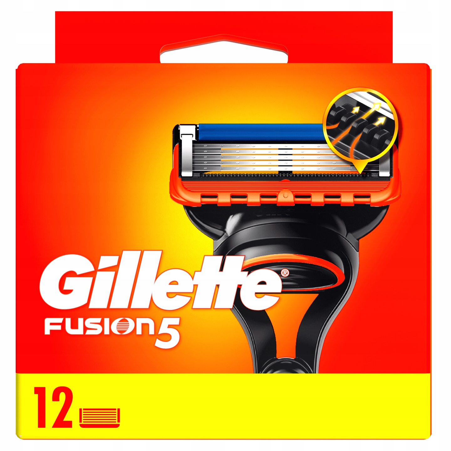 Wkłady wymienne Gillette Fusion5 do maszynki 5 ostrzy trymer 12 sztuk