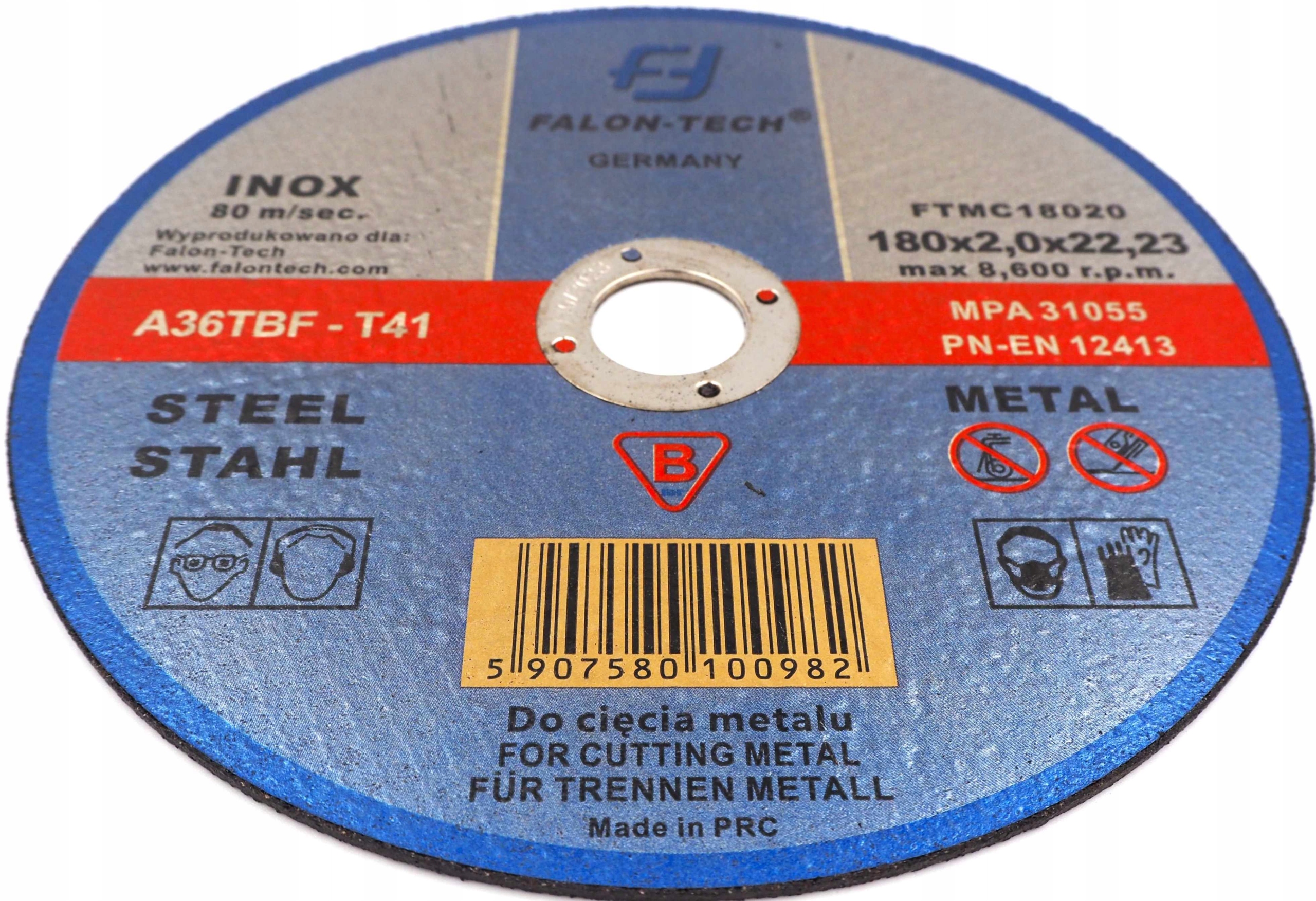 TARCZE TARCZA DO CIECIA METALU 180/2,0 mm INOX FT Marka Falon-Tech