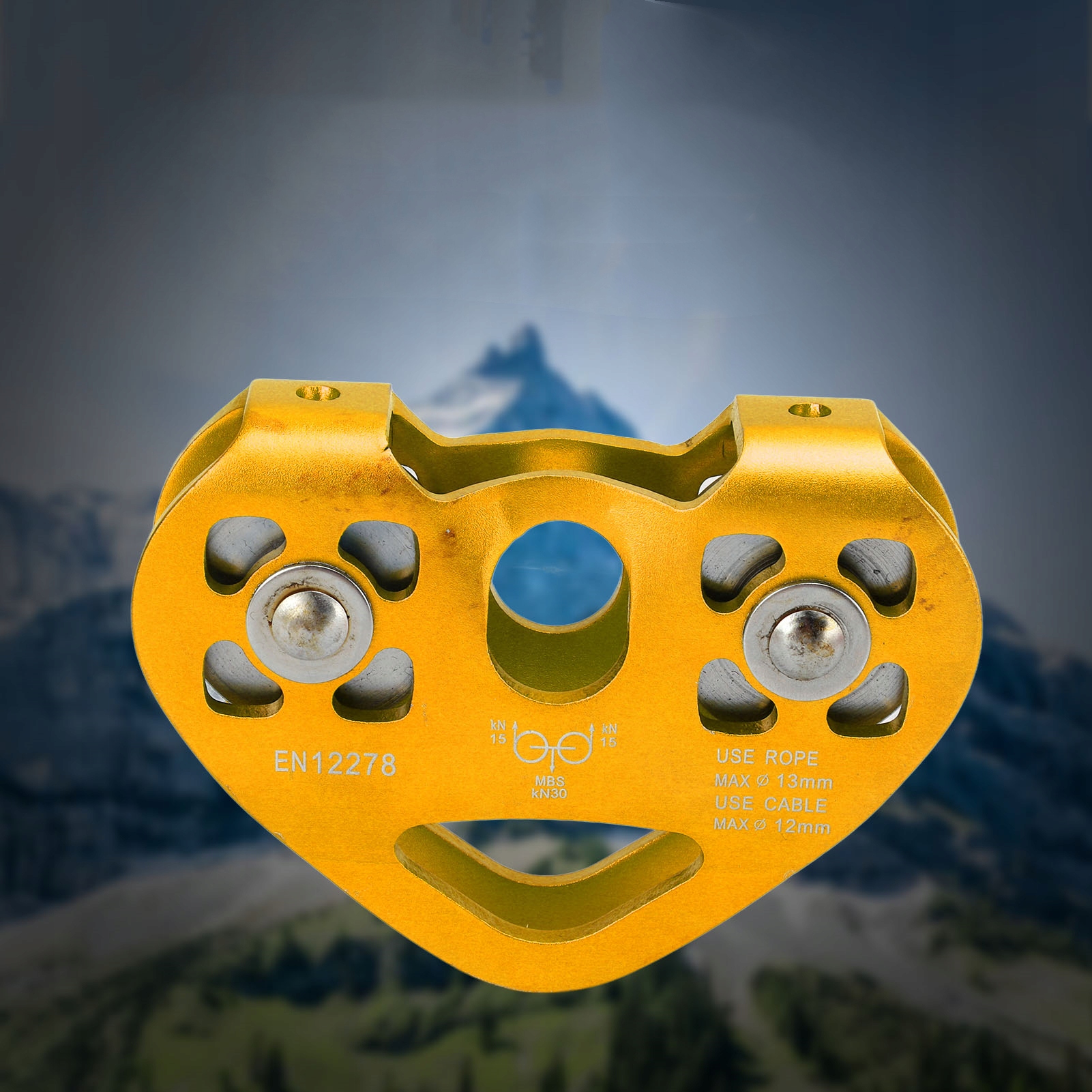 BLOCZEK ZJAZD DO TYROLKI 30KN ZOLTY EAN (GTIN) 4894073157695