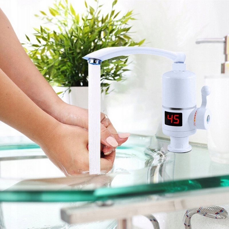 PRZEPŁYWOWY PODGRZEWACZ WODY ELEKTRYCZNY KRAN BATERIA LCD 3000W Zakres klas efektywności energetycznej A++ - G