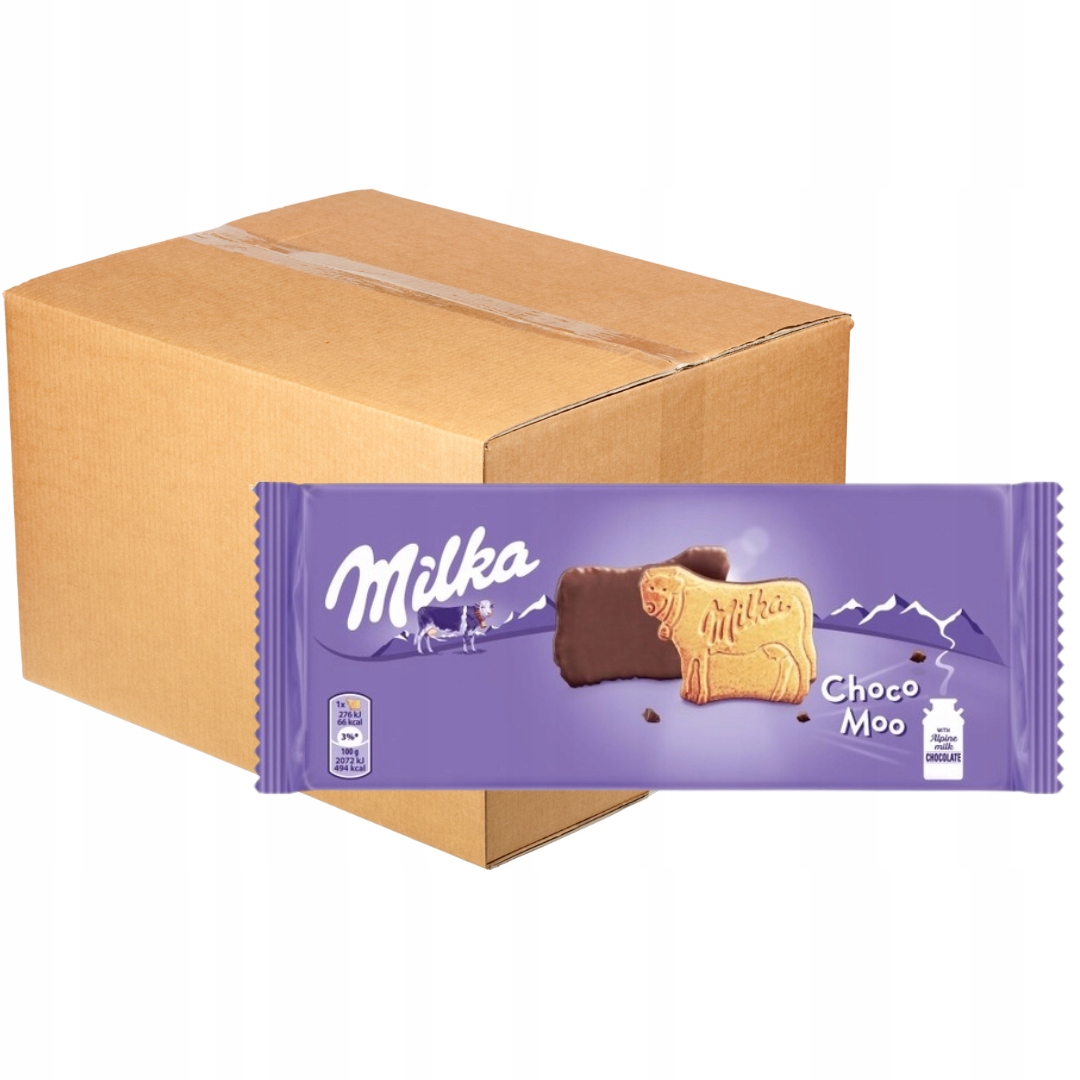 Levně Milka Choco Moo Sušenky zalité mléčnou čokoládou 120 g x 20 kusů