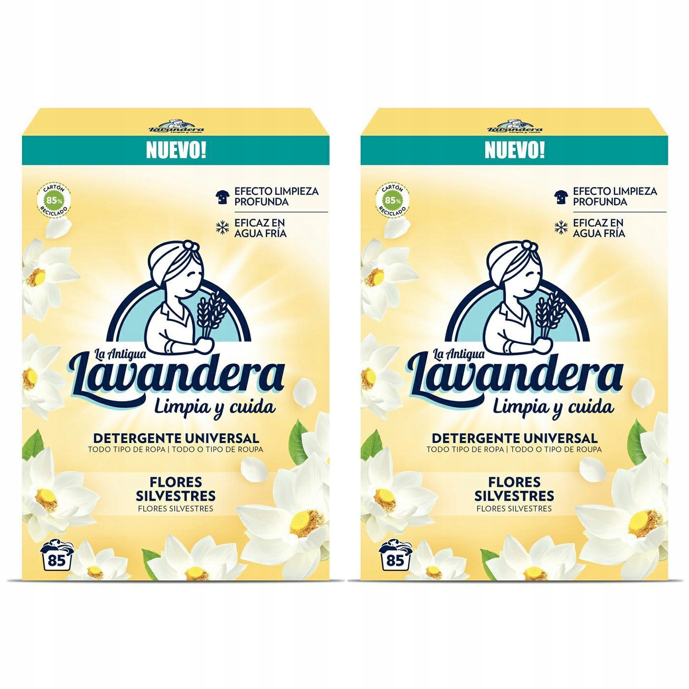 Levně 2x Prášek na praní Lavandera Flores Silvestres Divoké květy 4,675 kg