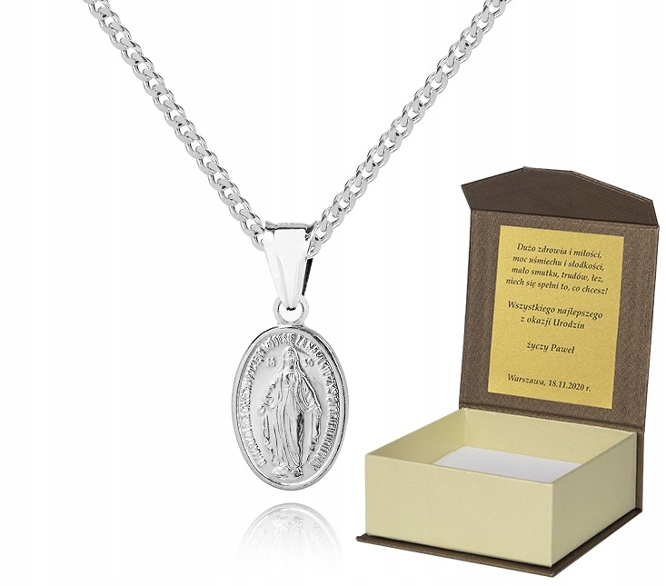 925 Stříbrný řetízek medailonek Dedikace 50 cm LM39