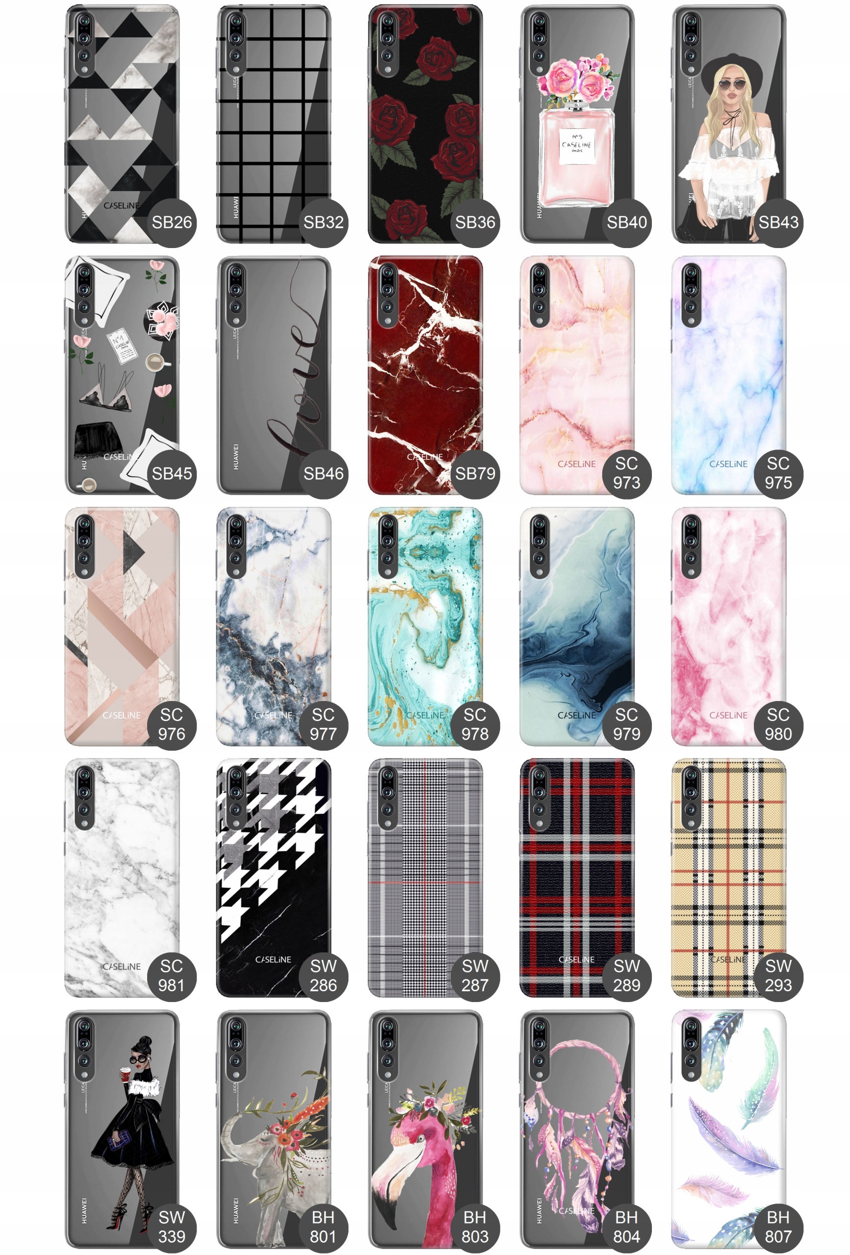 Etui wzory do Huawei P20 PRO case guma