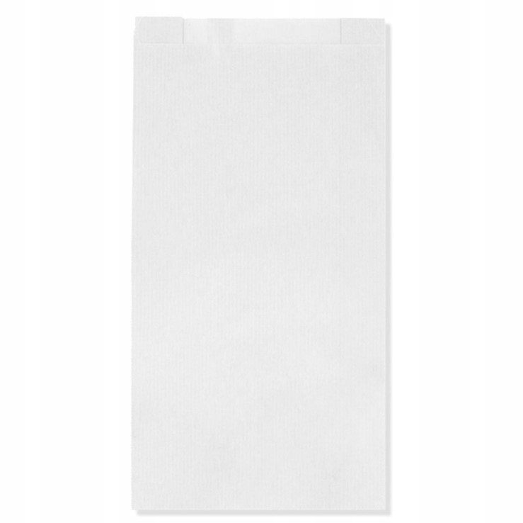 Torba ŚNIADANIOWA 15x29 cm PAPIEROWA FAŁDOWA BIAŁA 100 szt. eko