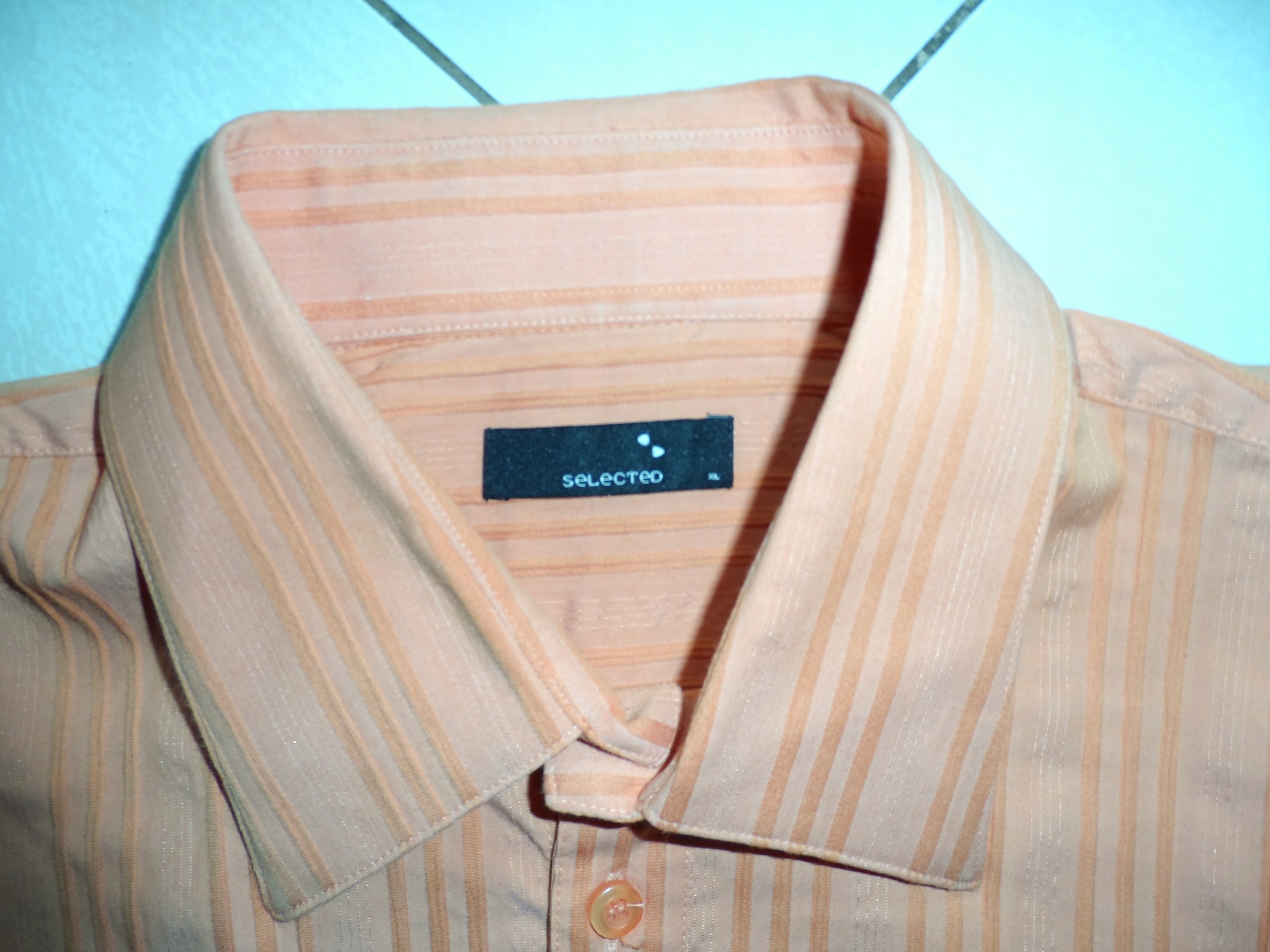 SELECTED ŁOSOSIOWA jak NOWA KOSZULA r XL= 44 lycra Kolor pomarańczowy