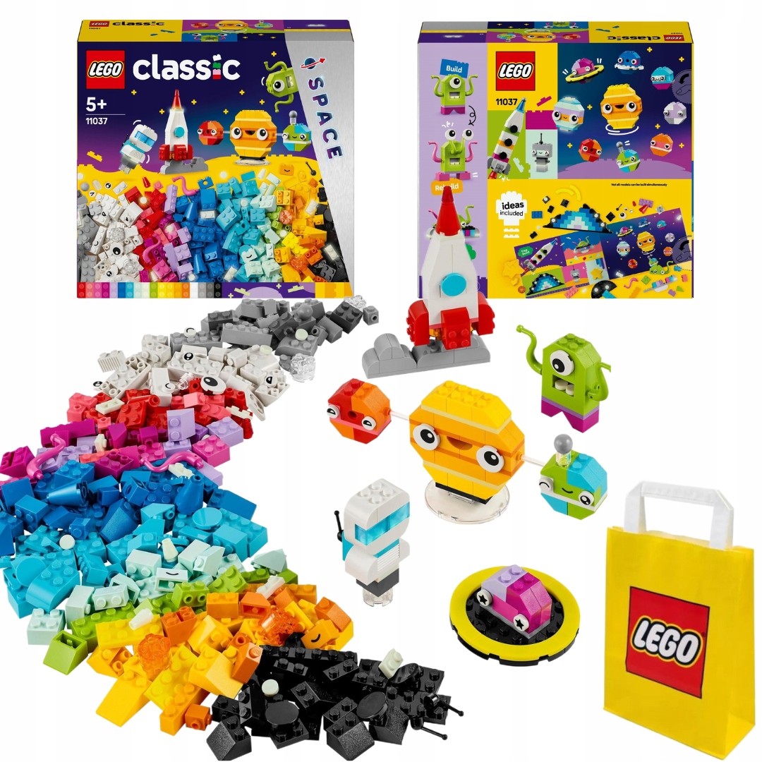 Lego Classic Vesmír 11037 Kreativní planety Sluneční soustava Svítící stavebnice