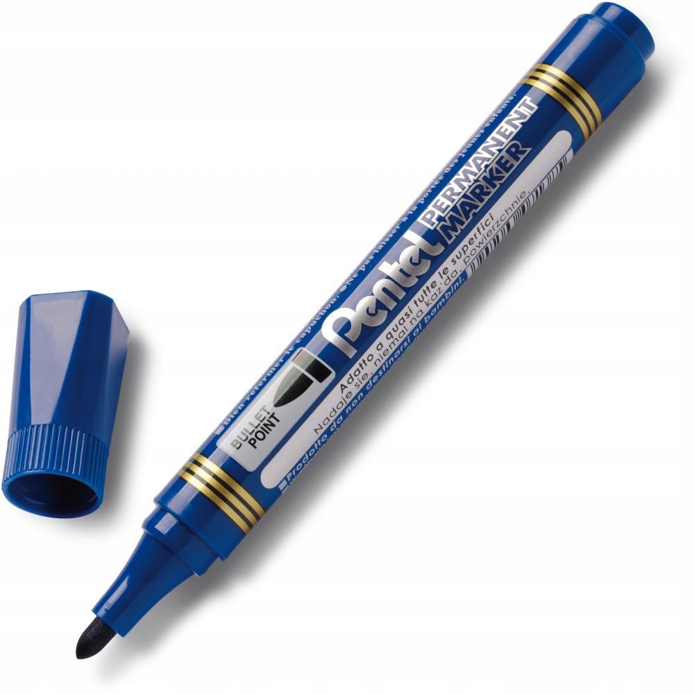MARKER PERMANENTNY PENTEL N850 OKRĄGŁY NIEBIESKI 6 Kolor niebieski